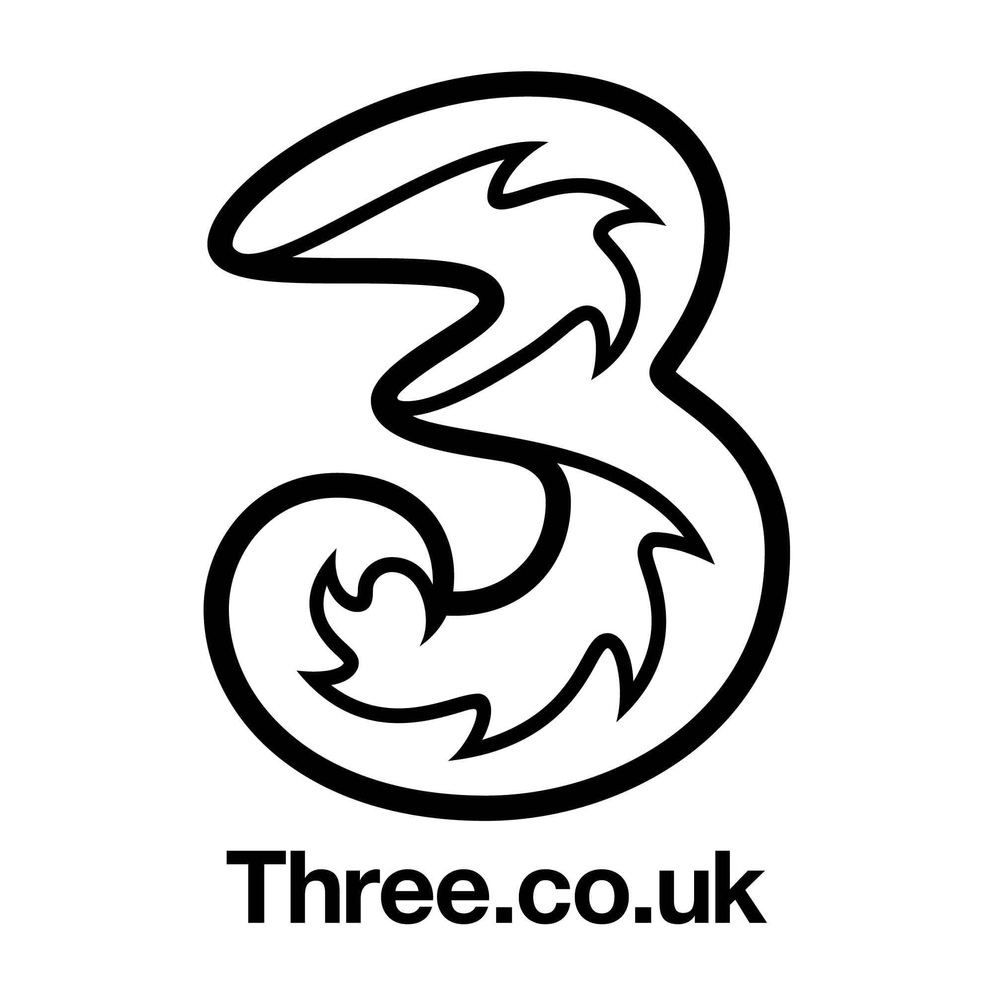 three-logo-black